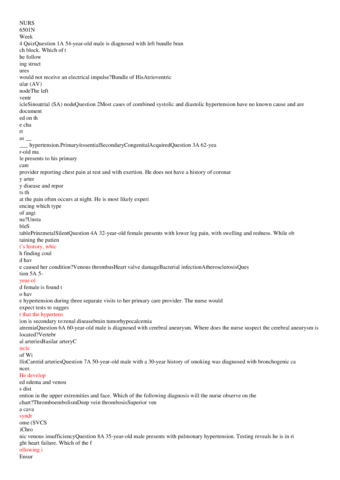 Preview image for NURS 6501N Week 4 Quiz/NURS 6501N Week 4 Quiz/NURS 6501N Week 4 Quiz